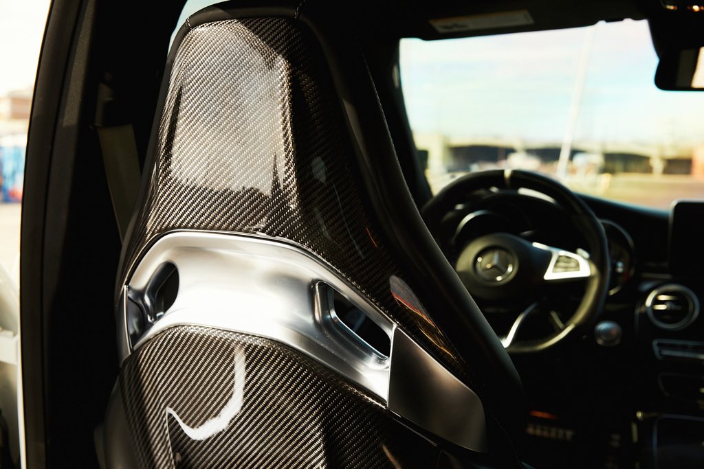 Carbon Fiber Front Seat Cover Interior Trim Suitable For Mercedes Benz AMG