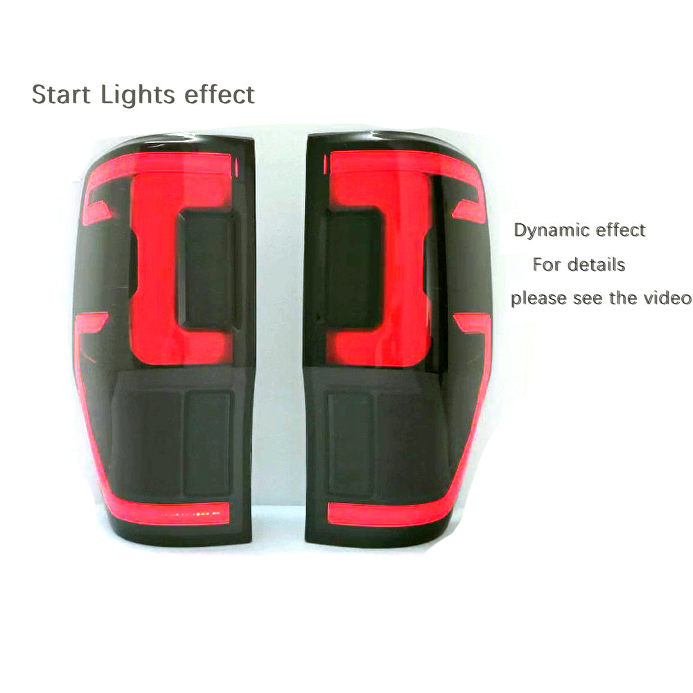 Sequential Smoked LED Tail Lights Suitable For Ford Ranger PX1 PX2 PX3