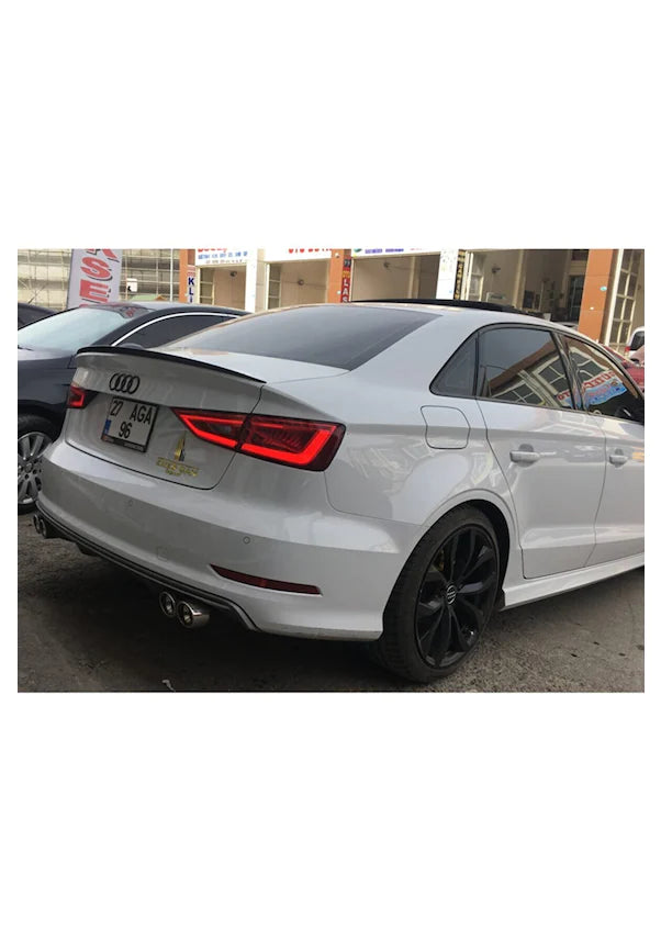 Gloss Black S3 Style Rear Boot Lip Spoiler Suitable For Audi A3 20-22