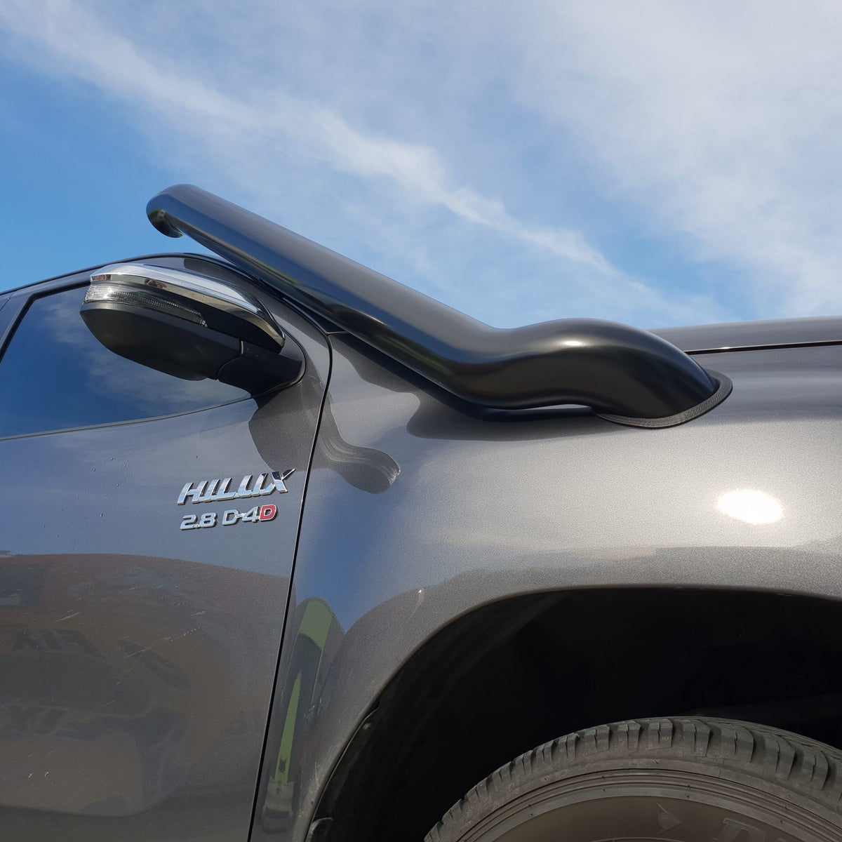 Stainless Steel Snorkel, Satin Black Suitable For Toyota Hilux N80  15+