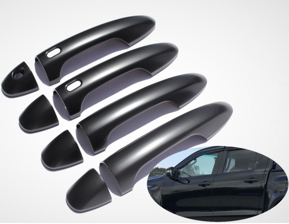 Matt Black Door Handle Cover Protector Suitable For Toyota Hilux N80 2015-2018