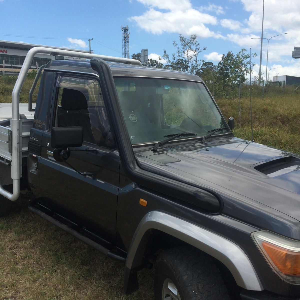 Stainless Steel Snorkel, Satin Black Suitable For Toyota landcruiser 76,78,79 series