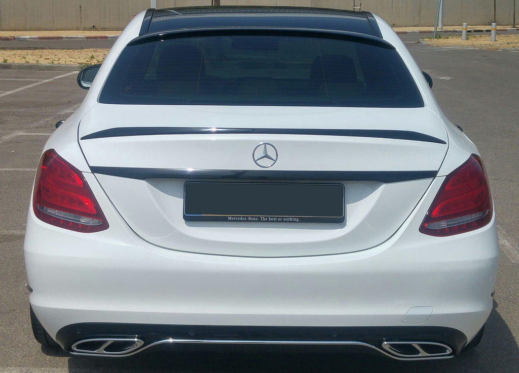 C63s AMG Style Gloss Black Rear Slim Boot Wing Suitable For Mercedes W205 C Class