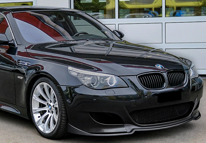 Gloss Black Front Lip Splitter Suitable For BMW E60 M5 2005 -2010