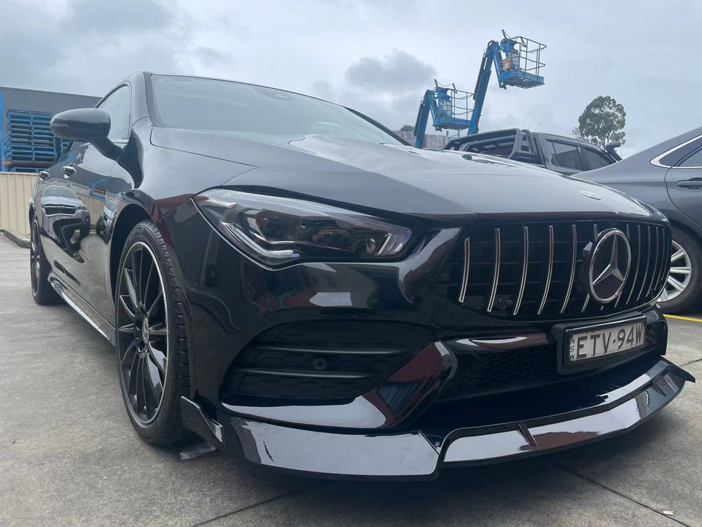 Gloss Black Front Lip Splitter Suitable For Mercedes-Benz W118 CLA 19 -22