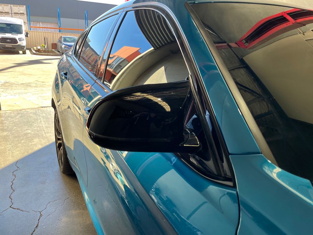 M Style Gloss Black Mirror Cover Caps Suitable For BMW 1, 2, ,3, 4 Series