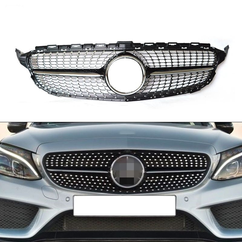 Diamond Style Front Bumper Grille Suitable For Mercedes-Benz C-Class W205