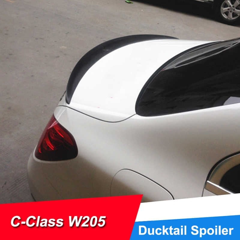 Gloss Black Rear Trunk Spoiler Suitable For Mercedes Benz C Class Sedan W205 C180 C200 C250 C300 C63 AMG 2014-2019+