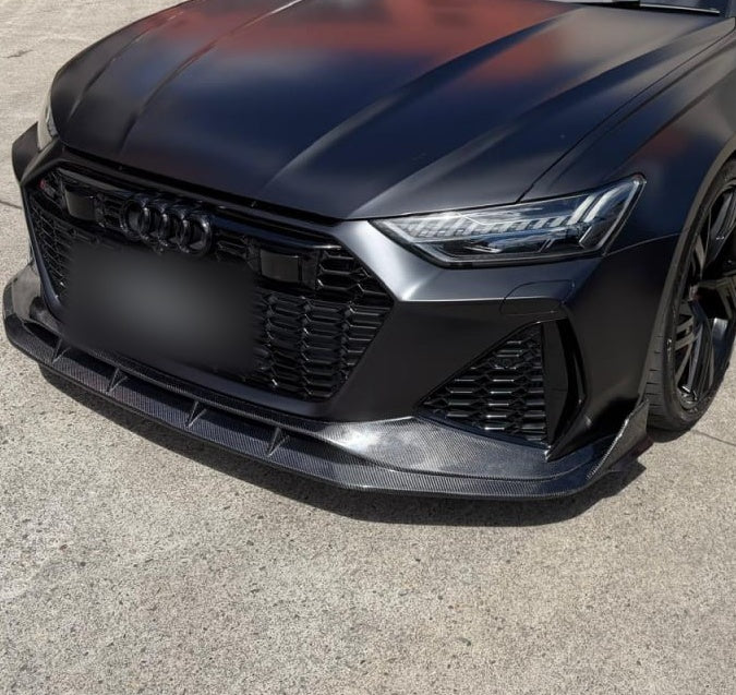 Carbon fibre front lip detail