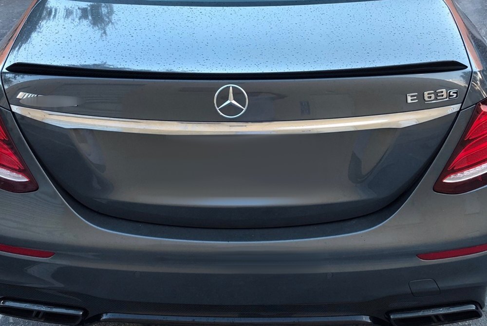 W213 E-Class E63s AMG Style Rear Boot Spoiler Gloss Black 2016-2022