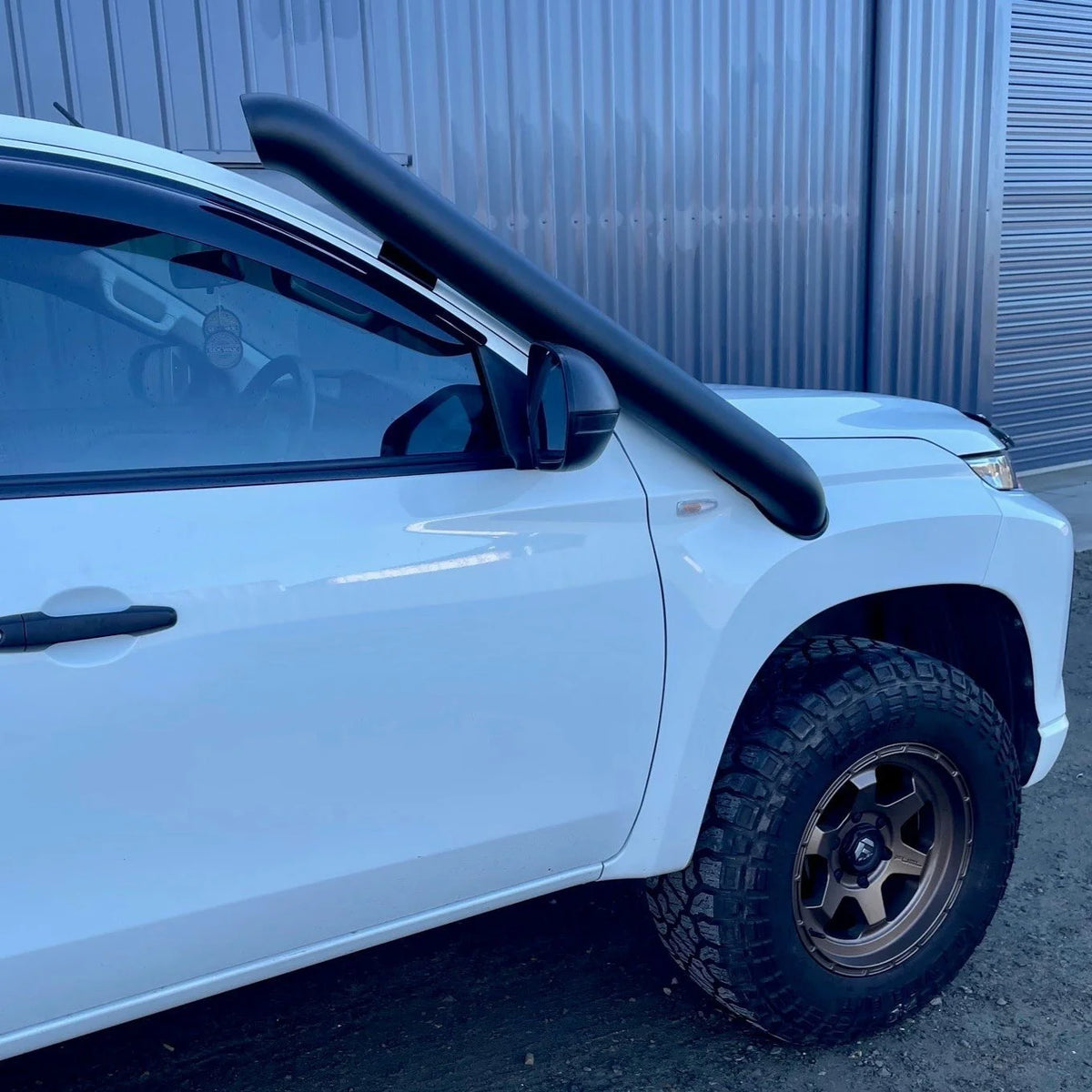 Short Entry Satin Black Stainless Steel Snorkel For Mitsubishi Triton MR 2019+