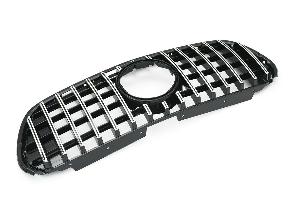 Chrome Black GT-R Style Front Bumper Bar Grille Grill Suitable For Mercedes-Benz X-Class Pick Up Ute W470 17-20