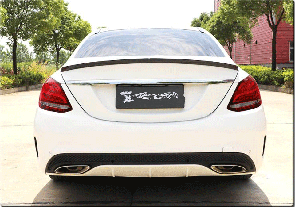 Gloss Black  Rear Boot Wing Suitable For Mercedes Benz C Class Sedan W205 14-22