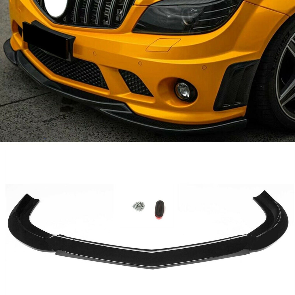 Gloss Black Front Lip Splitter Suitable For Mercedes AMG C63 08-11