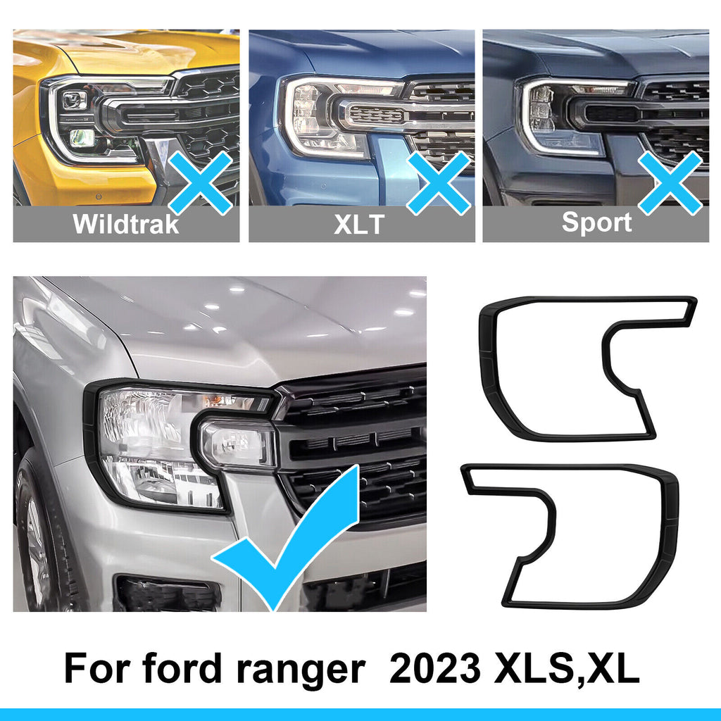 Next Gen Ranger Head Light Trim Cover Suitable For Ford Ranger 22+ XL XLS