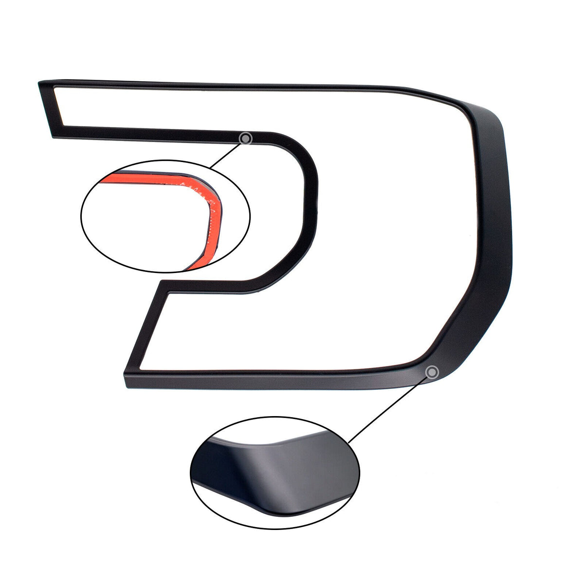 Matt Black Head Light Trim Cover Suitable For Next Gen Ford Ranger Wildtrak ,Sport, XLT