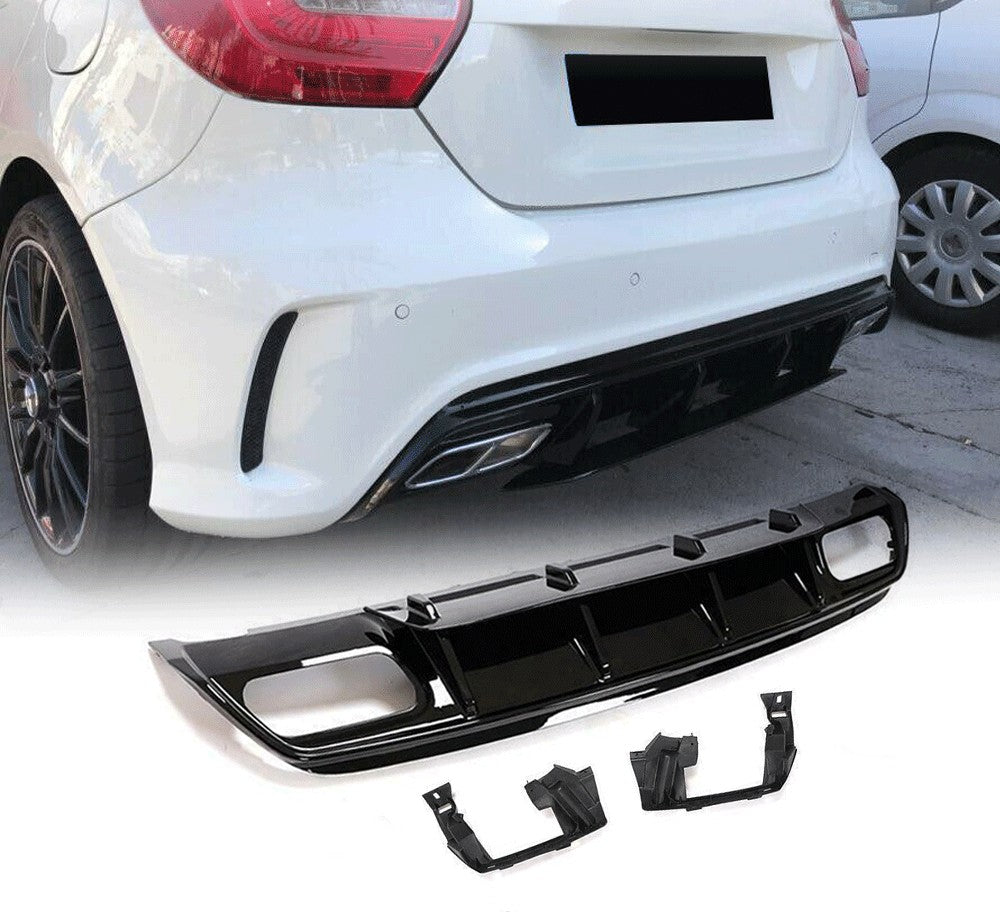 Gloss Black AMG Style Rear Diffuser Suitable For Mercedes-Benz A Class W176 13-19