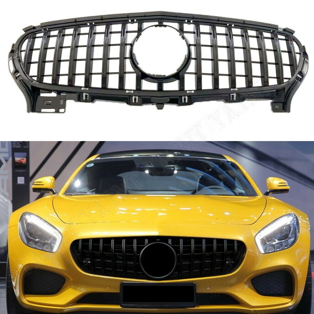 Gloss Black GT Style Grille Suitable For Mercedes-Benz AMG GT Coupe 15-18 C190