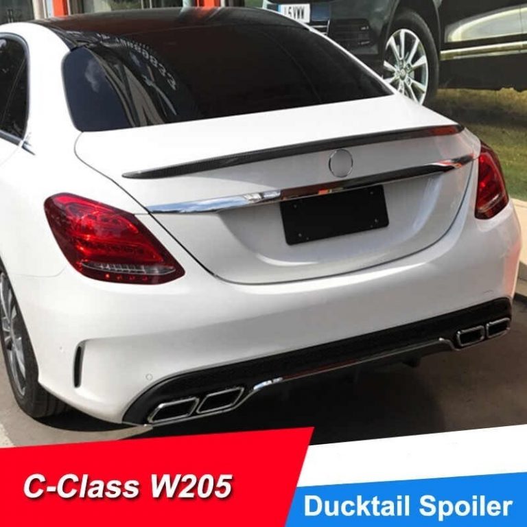 Gloss Black Rear Trunk Spoiler Suitable For Mercedes Benz C Class Sedan