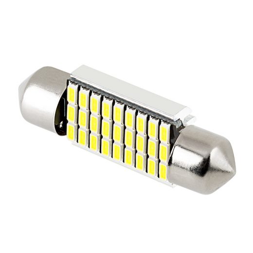 2x 39mm 6 SMD LED Festoon Bulbs - Super Bright White For Car Dome & Interior Lights