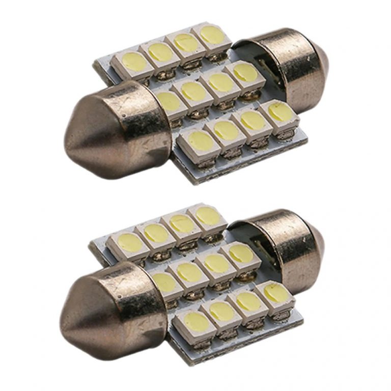 2PCS 12V 31MM SMD LED FESTOON BRIGHT GREEN LIGHT BULBS GrandTek Auto