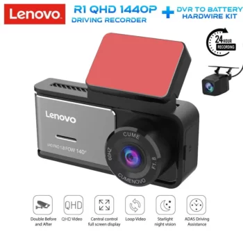 Lenovo R1 Ultra 4K Dascam Touch DVR Set with Rear Camera WiFi